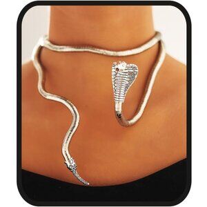 Bendable Snake Necklace Medusa Choker Halloween Costume Club Jewelry